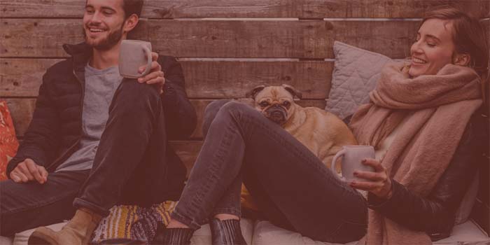 couple enjoying coffee