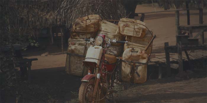 loaded down moped